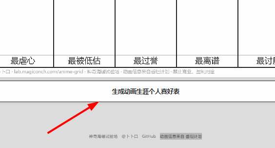 动画生涯个人喜好表网址