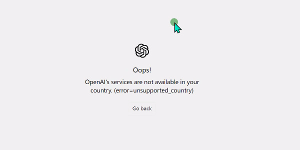 OpenAIs services are not available in your country解决办法