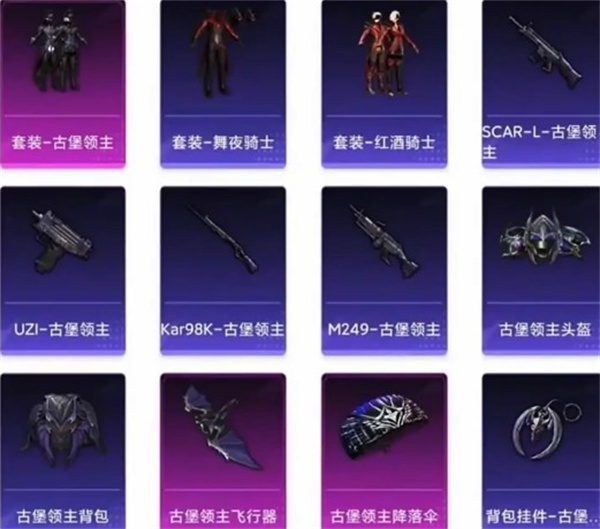 和平精英三周年返场皮肤一览
