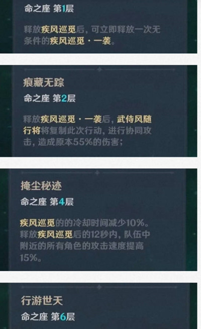 原神鹿野院平藏技能一览