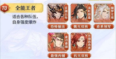 三国志幻想大陆2022年9月最新武将强度排行榜一览